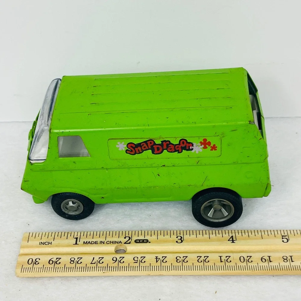 Vintage Tonka Snap Dragon Van Lime Green Metal Diecast USA 55450 Retro Toy